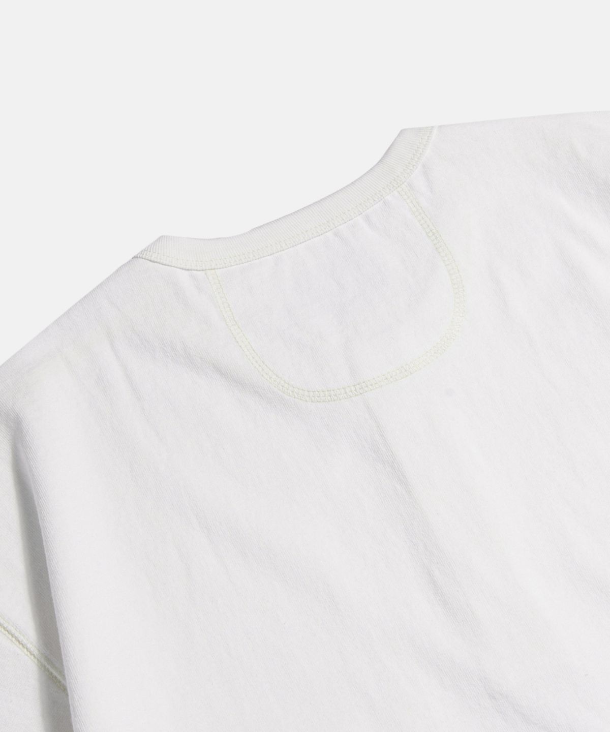 에스피오나지(ESPIONAGE) Wide Henley Pocket Tee Off White