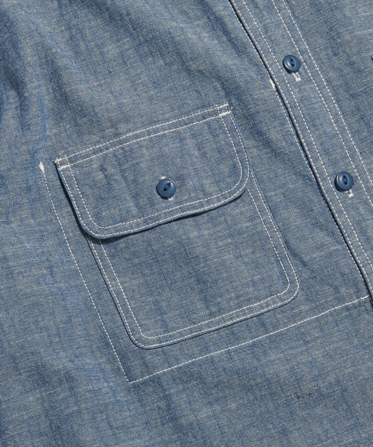 에스피오나지(ESPIONAGE) Chambray S/S Railroad Shirt Indigo