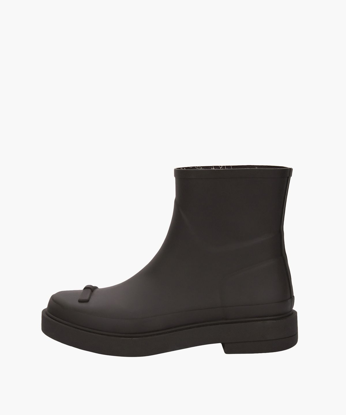 마지셔우드(MARGESHERWOOD) RIBBON RUBBER BOOTS SHORT_dark brown