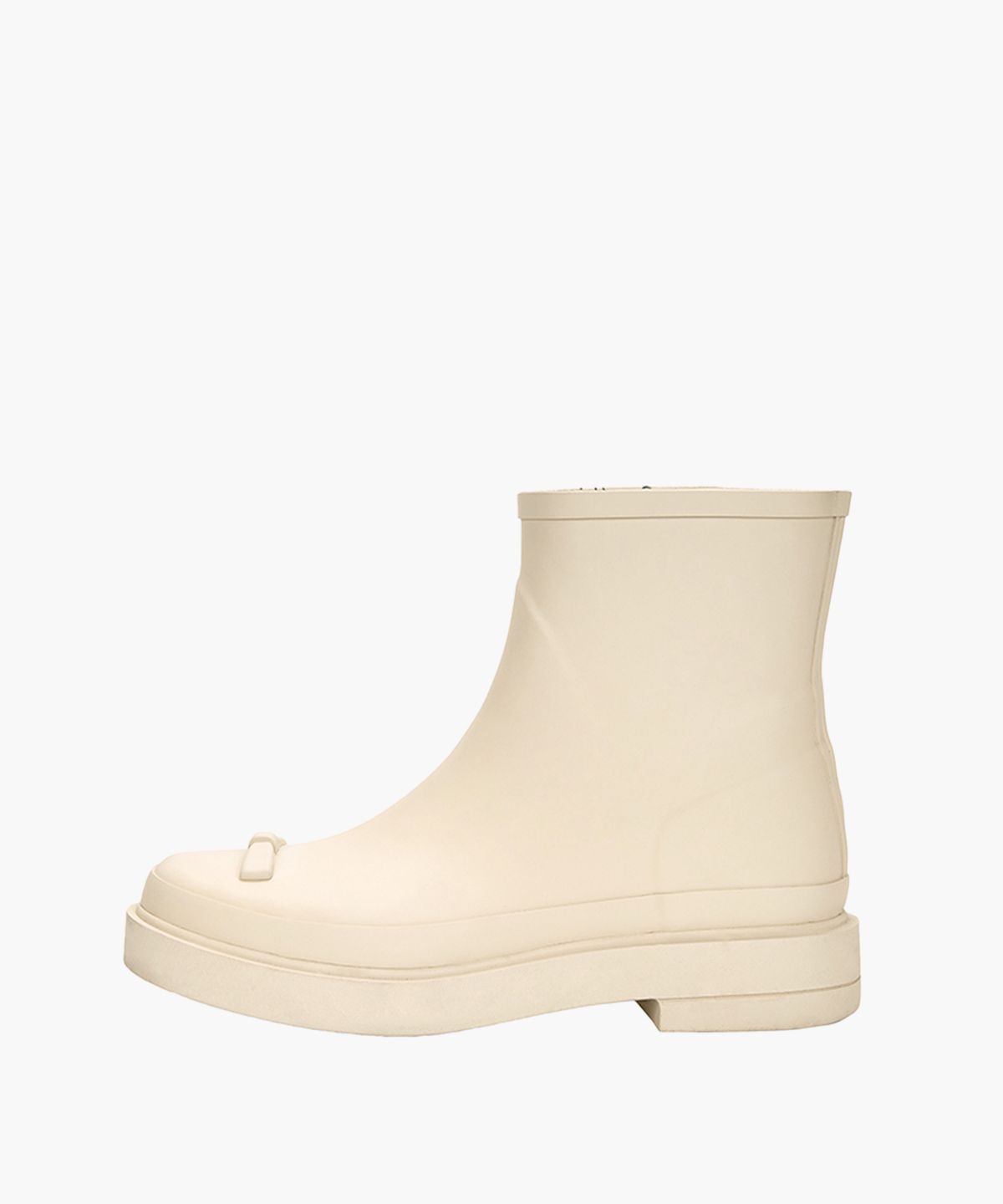마지셔우드(MARGESHERWOOD) RIBBON RUBBER BOOTS SHORT_ivory