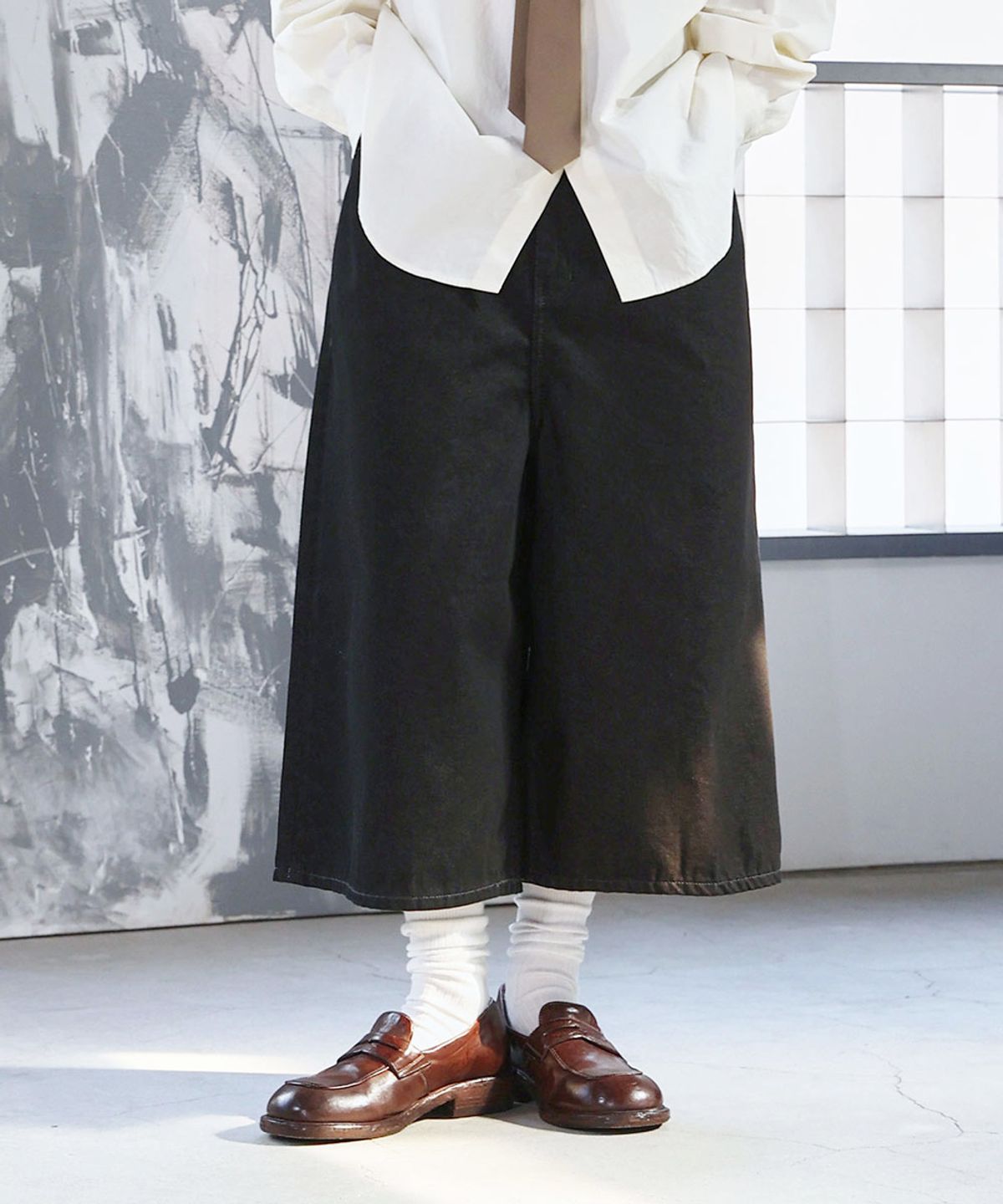 오더아카이브(ORDER ARCHIVE) Bermuda wide 03 - Raw Black [WIDE FIT]