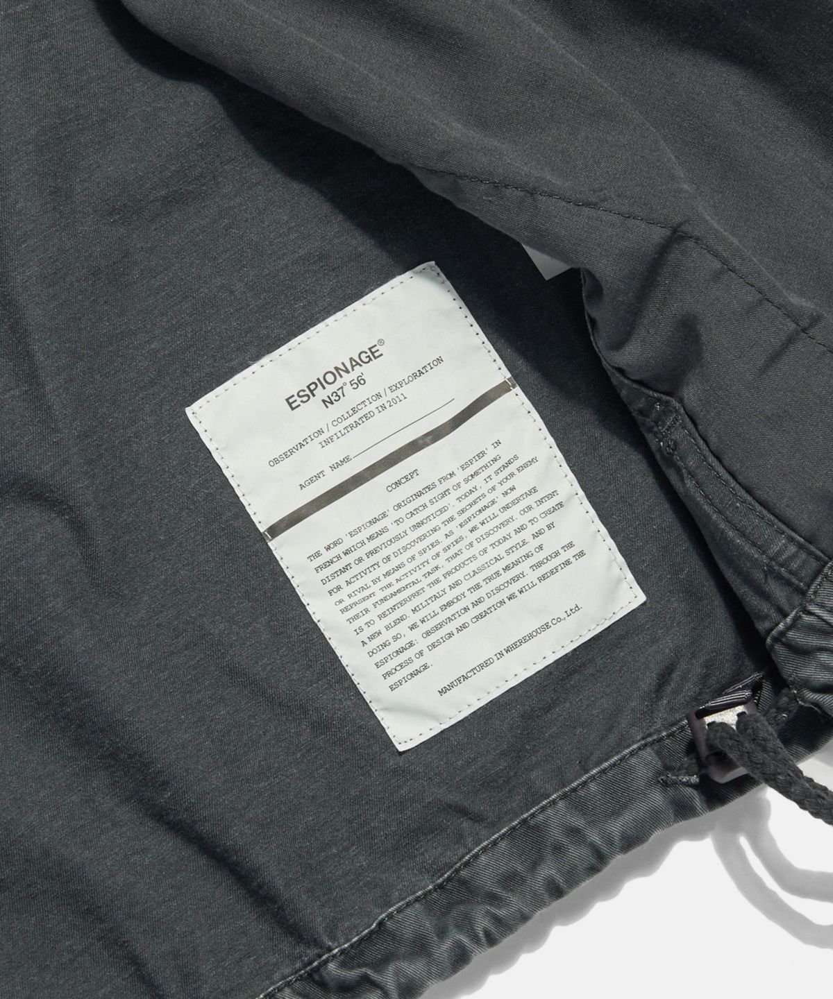 에스피오나지(ESPIONAGE) Jungle Fatigue S/S Outer Shirt Steel Grey