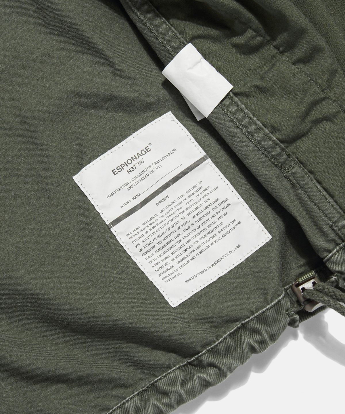 에스피오나지(ESPIONAGE) Jungle Fatigue S/S Outer Shirt Olive
