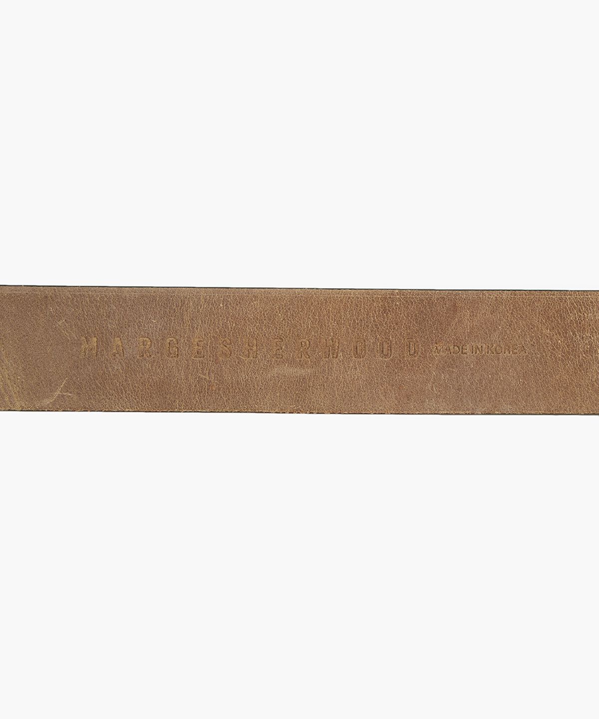 마지셔우드(MARGESHERWOOD) VINTAGE LEATHER BELT_camel