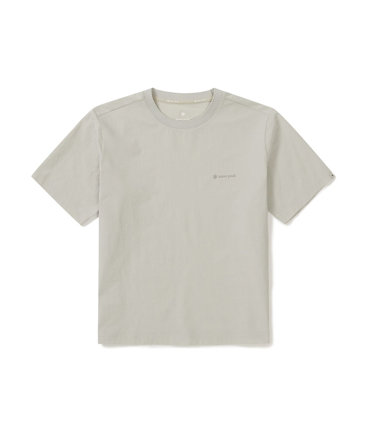 스노우피크 어패럴(SNOWPEAK APPAREL) 에어 퀵드라이 여성 세미크롭 반팔 티셔츠 (S25MWTTS15) Light Beige