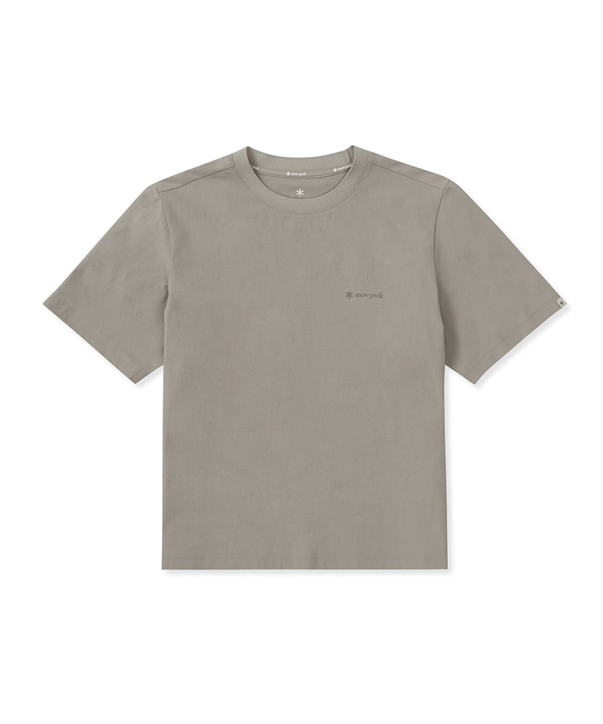 스노우피크 어패럴(SNOWPEAK APPAREL) 에어 퀵드라이 여성 세미크롭 반팔 티셔츠 (S25MWTTS15) Fog Gray