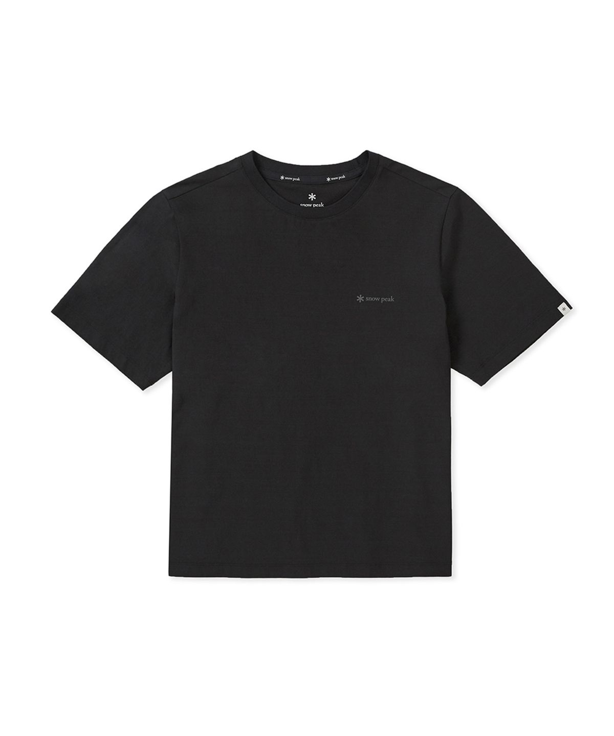 스노우피크 어패럴(SNOWPEAK APPAREL) 에어 퀵드라이 여성 세미크롭 반팔 티셔츠 (S25MWTTS15) Dark Charcoal