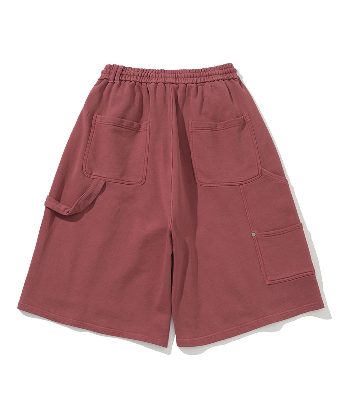 낫포너드(NOT4NERD) Stud Carpenter Bermuda Sweat Shorts - Red