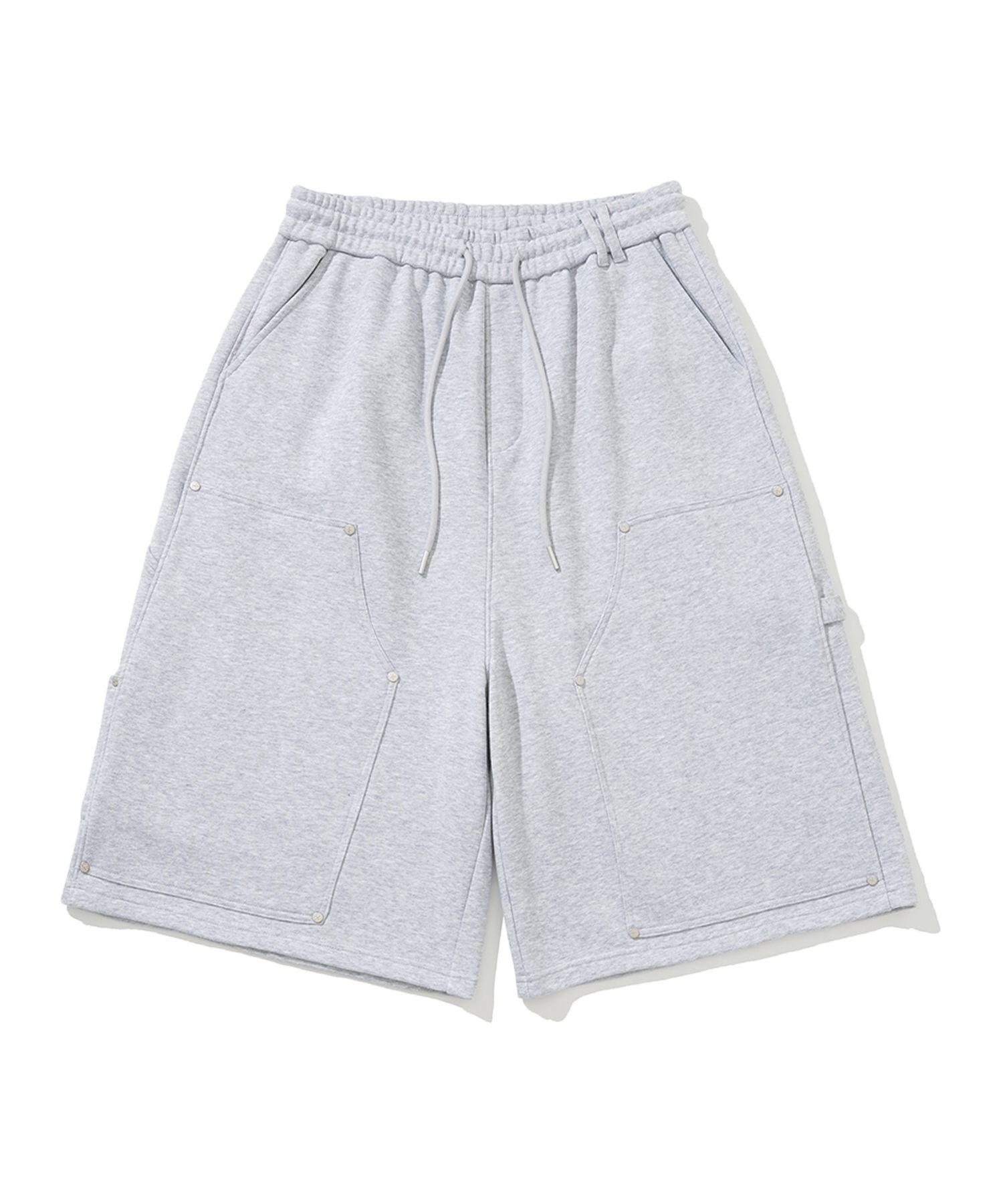 [NOT4NERD] Stud Carpenter Bermuda Sweat Shorts /追跡付 MUSINSA | NOT4NERD Stud Carpenter Bermuda Sweat Shorts - Grey