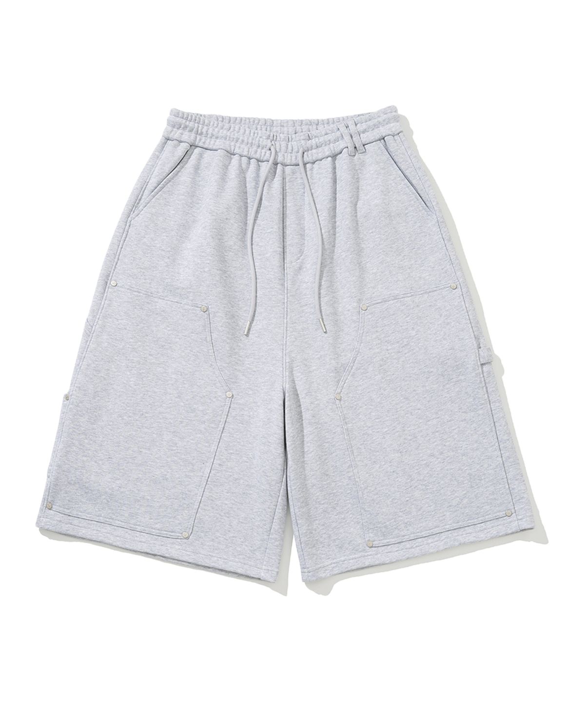 낫포너드(NOT4NERD) Stud Carpenter Bermuda Sweat Shorts - Grey