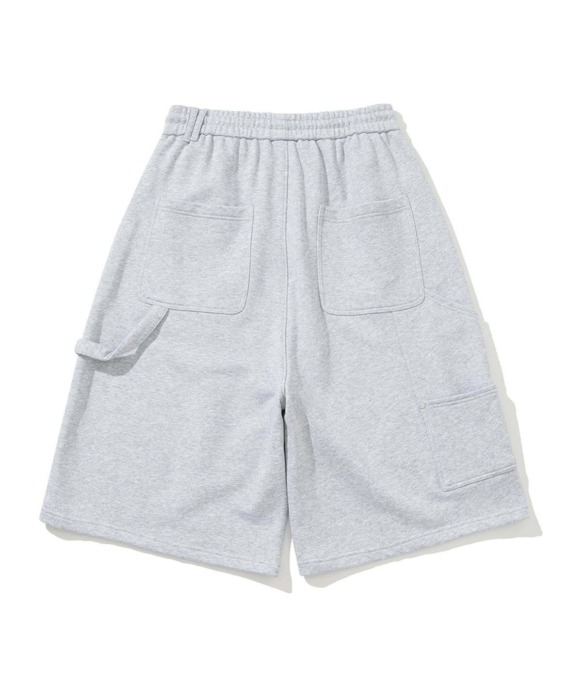낫포너드(NOT4NERD) Stud Carpenter Bermuda Sweat Shorts - Grey