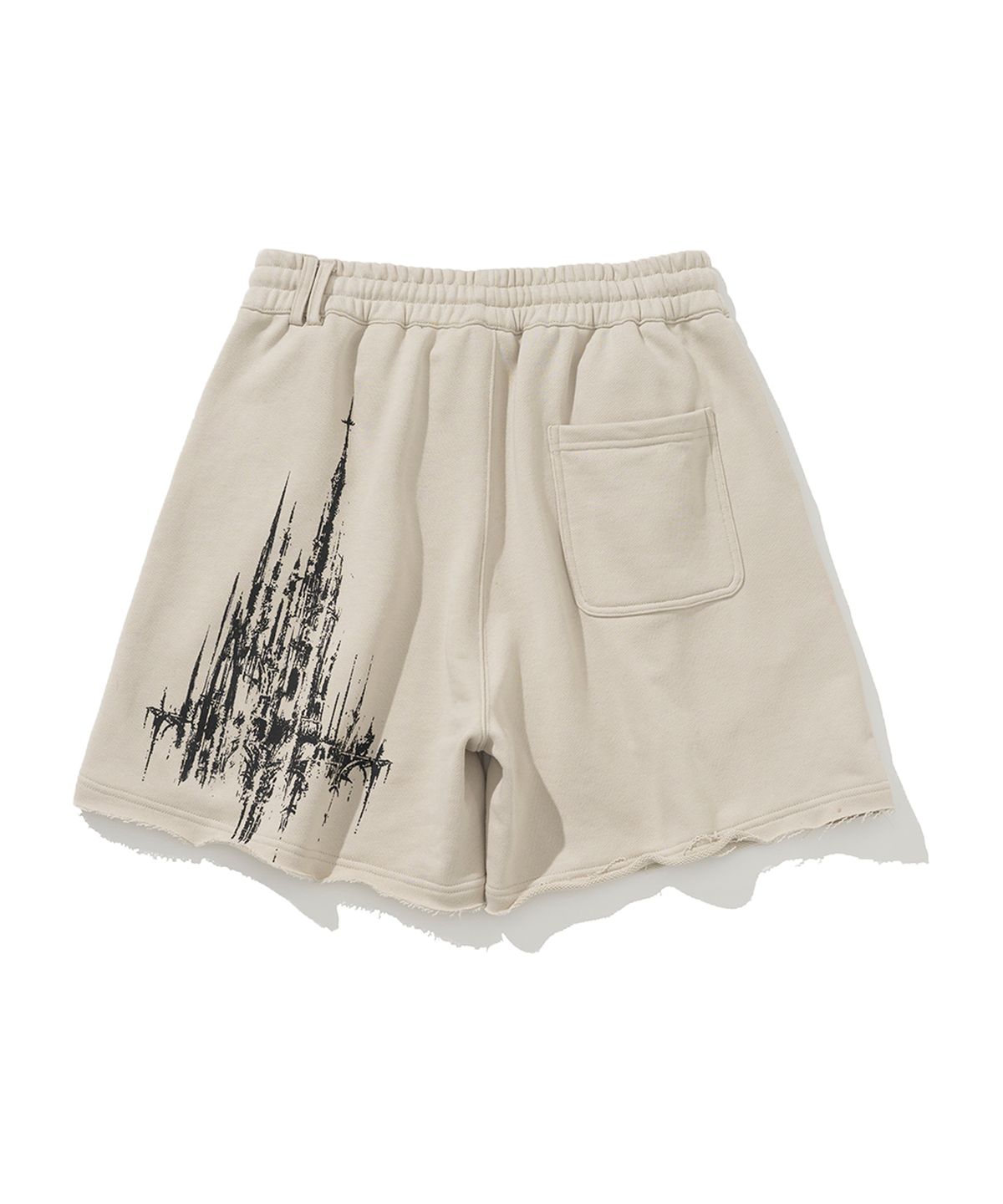낫포너드(NOT4NERD) Mural Painting Sweat Shorts - Ivory