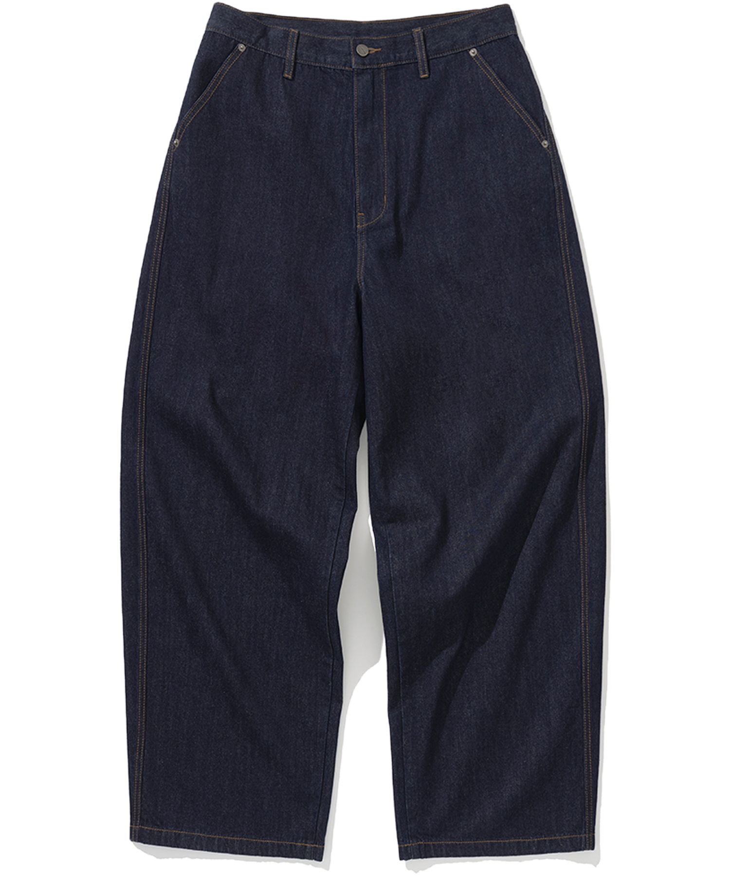 [NOT4NERD] Linen Like Curved Semi Wide Denim Pants /追跡付 MUSINSA | NOT4NERD Linen Like Curved Semi Wide Denim Pants