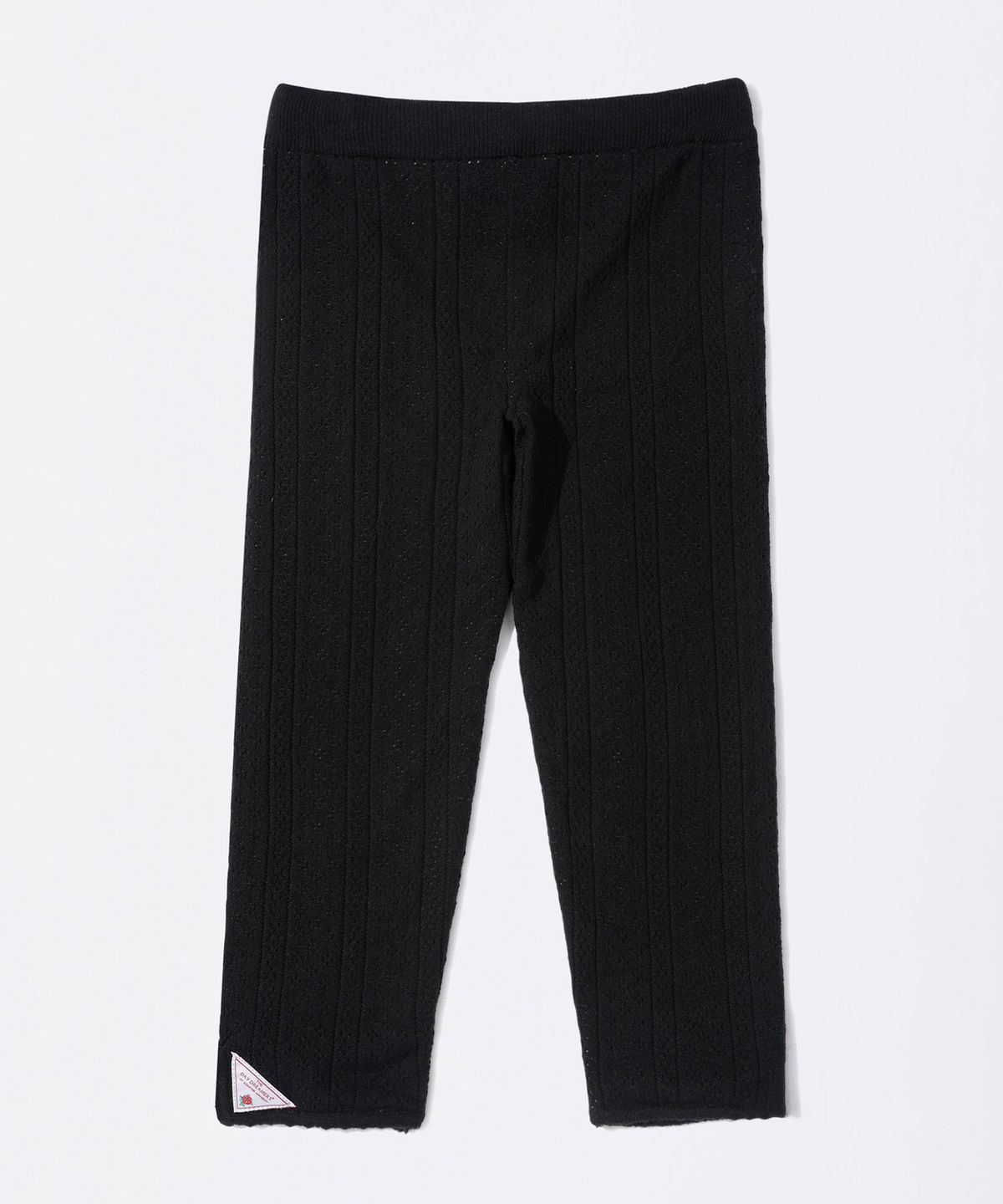 스컬프터(SCULPTOR) Eyelet Knit Capri Pants Black