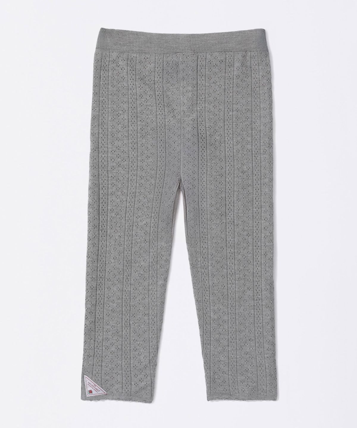 스컬프터(SCULPTOR) Eyelet Knit Capri Pants Melange Gray