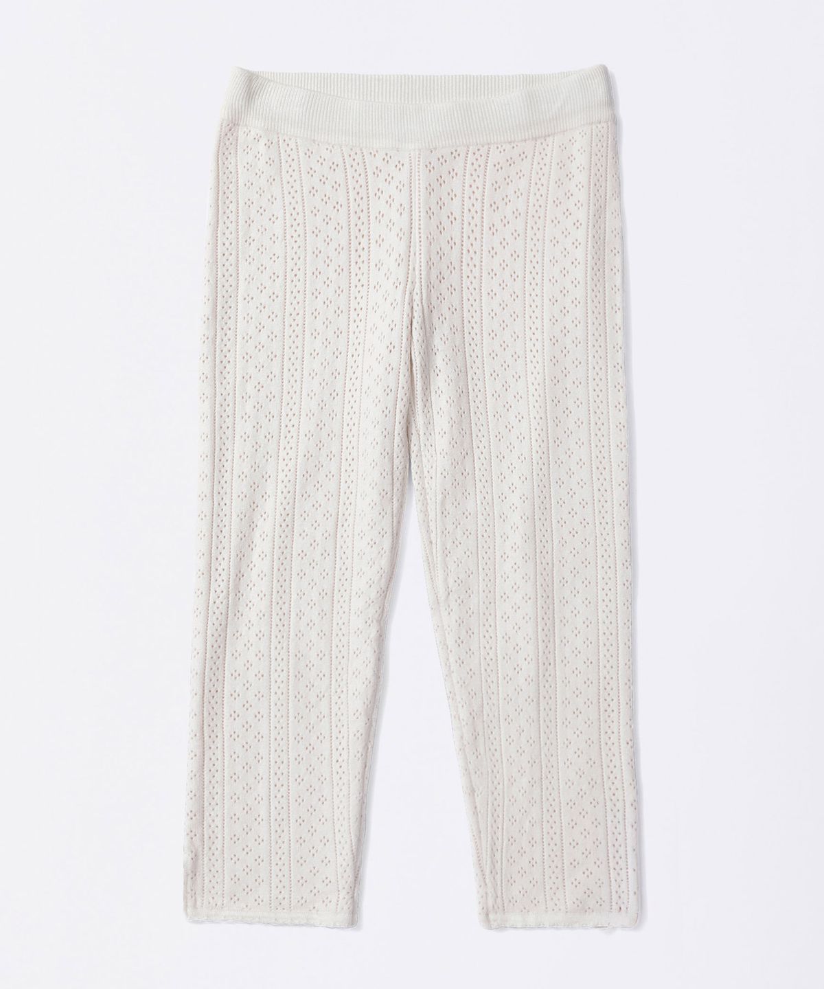 스컬프터(SCULPTOR) Eyelet Knit Capri Pants Ivory