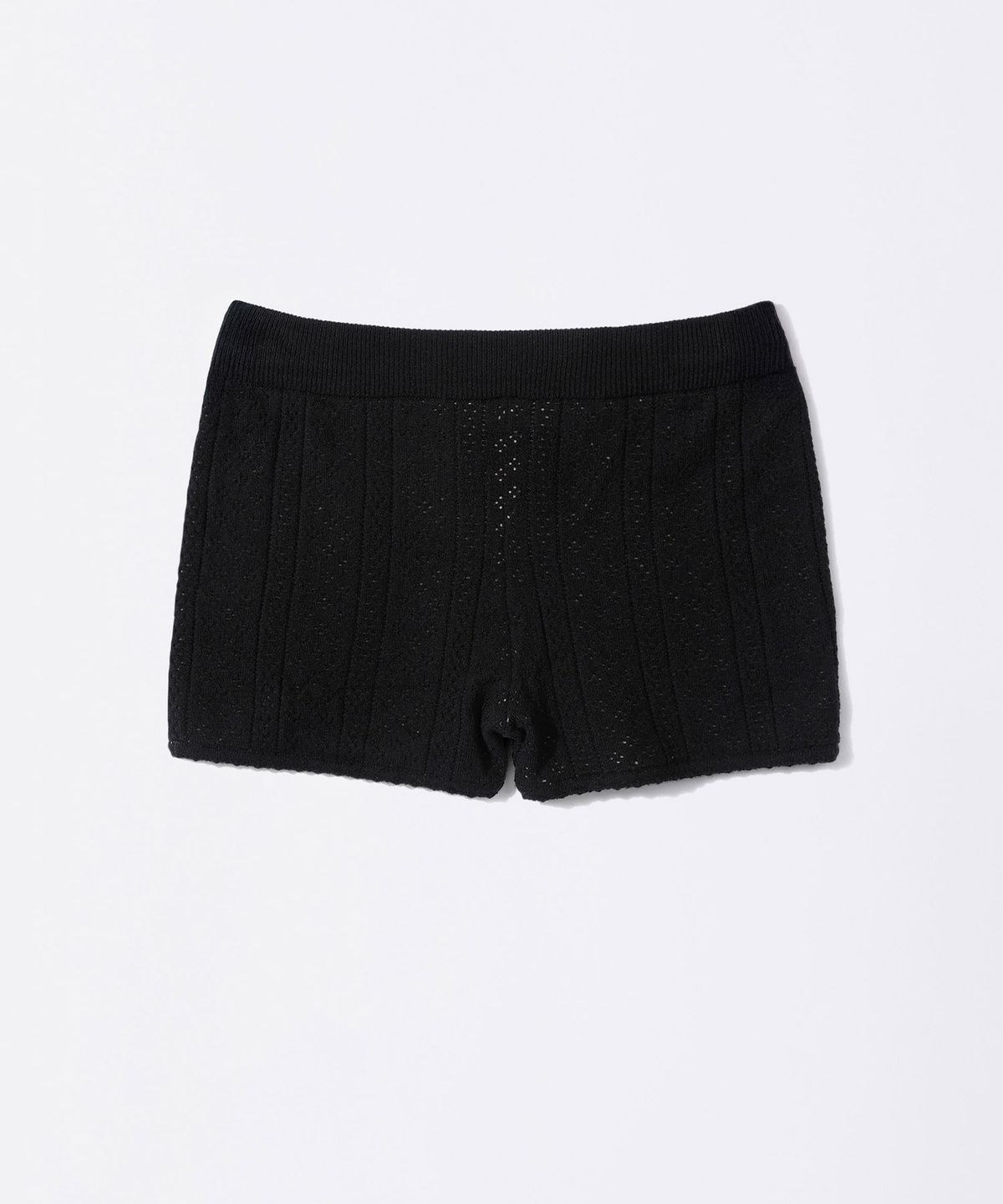 스컬프터(SCULPTOR) Eyelet Knit Shorts Black