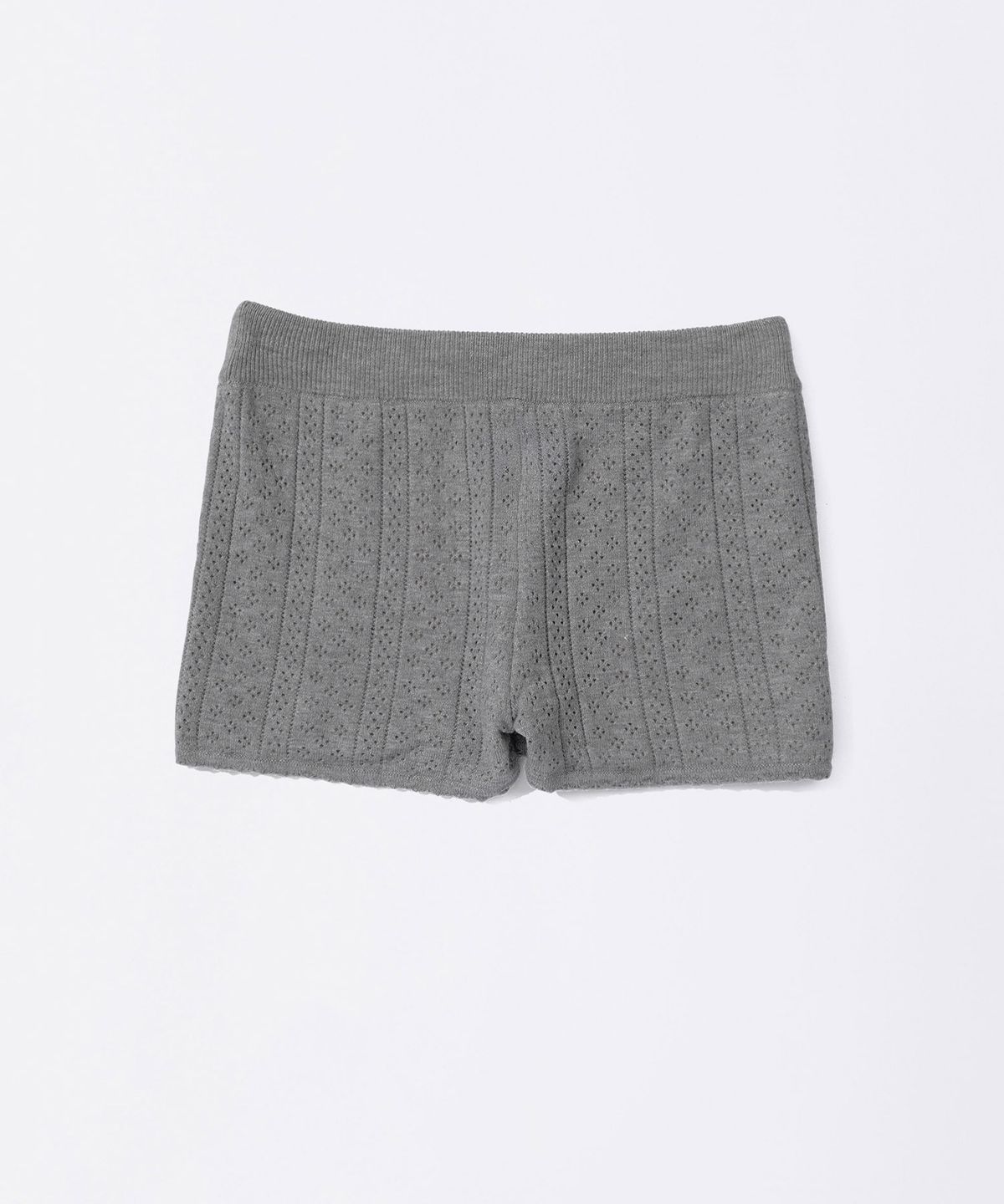 스컬프터(SCULPTOR) Eyelet Knit Shorts Melange Gray
