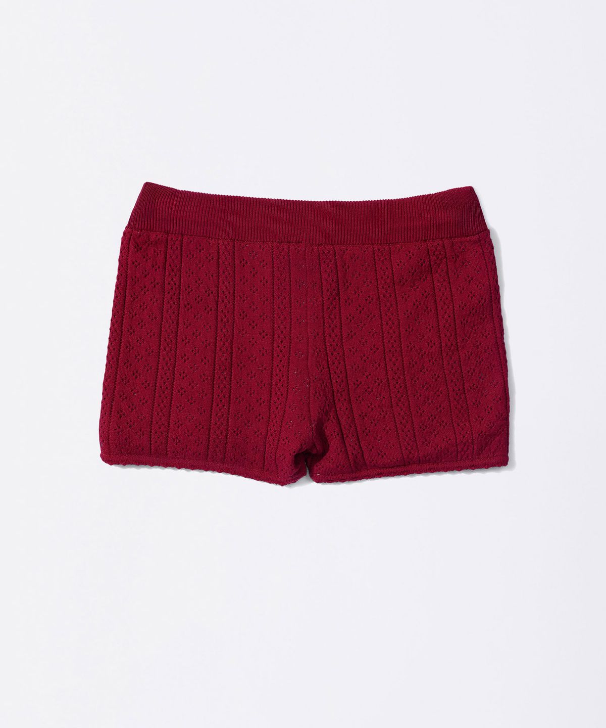 스컬프터(SCULPTOR) Eyelet Knit Shorts Red