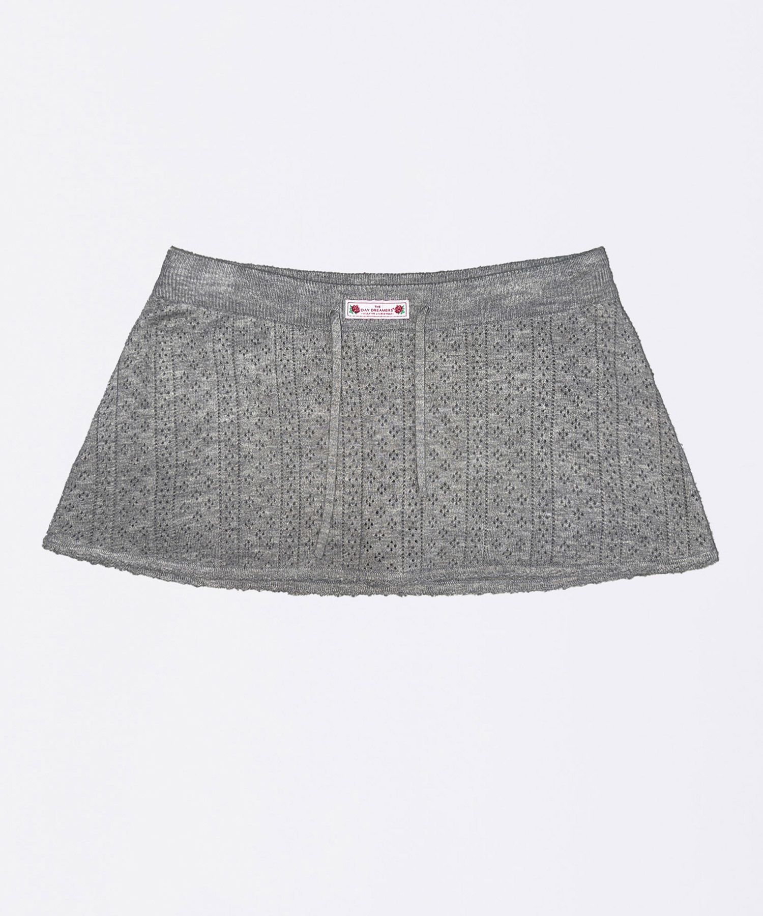 MUSINSA | SCULPTOR Eyelet Knit Skort Melange Gray