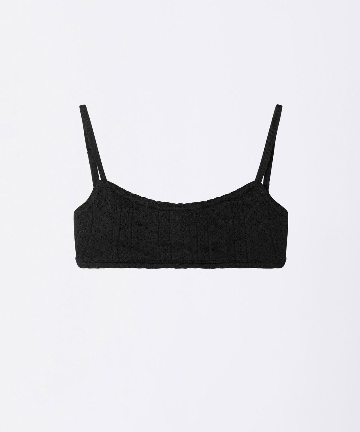 스컬프터(SCULPTOR) Eyelet Knit Bustier Black