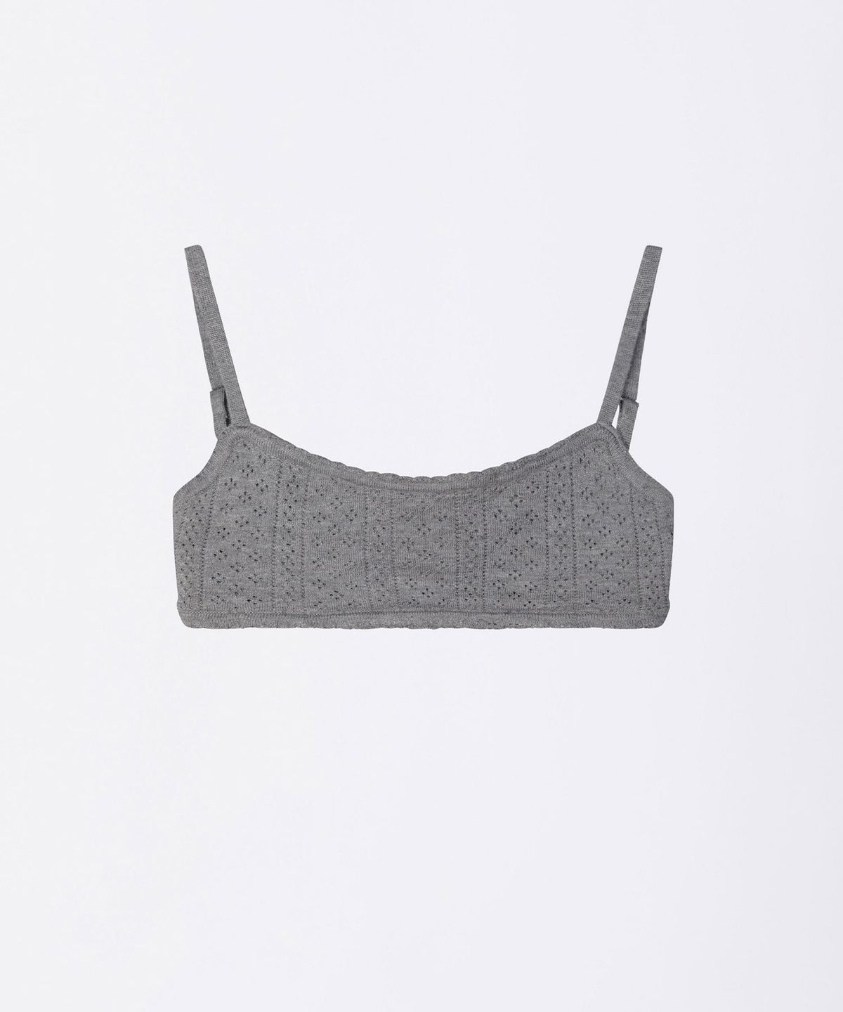 스컬프터(SCULPTOR) Eyelet Knit Bustier Melange Gray