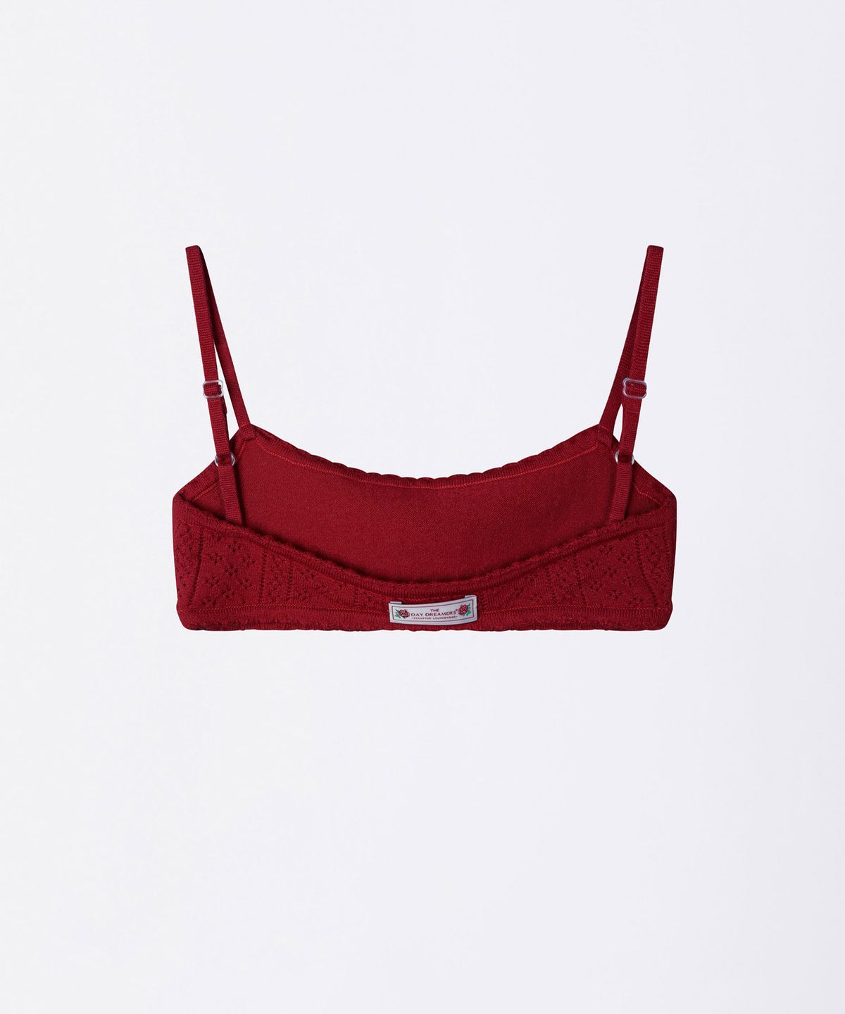 스컬프터(SCULPTOR) Eyelet Knit Bustier Red