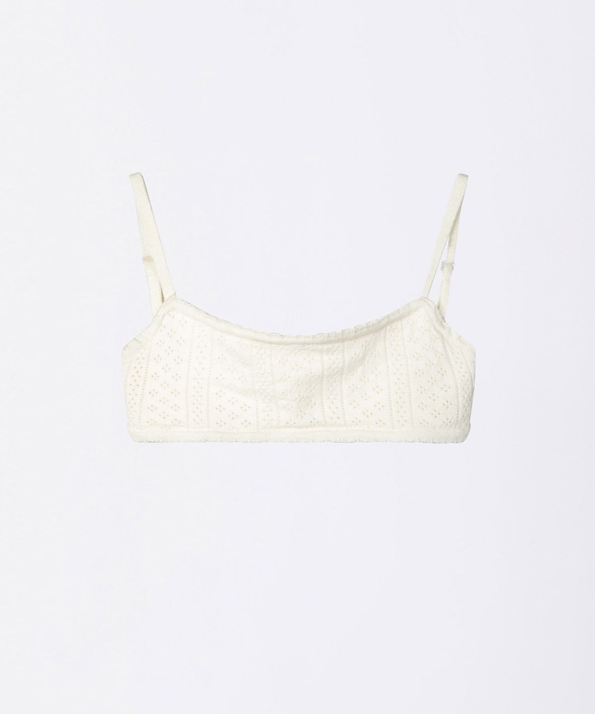 스컬프터(SCULPTOR) Eyelet Knit Bustier Ivory