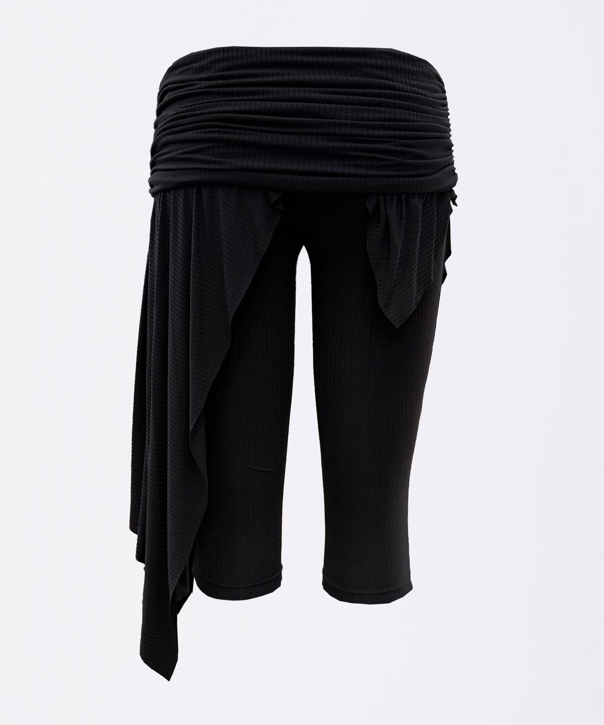 스컬프터(SCULPTOR) Asymmetric Skirt Leggings Black