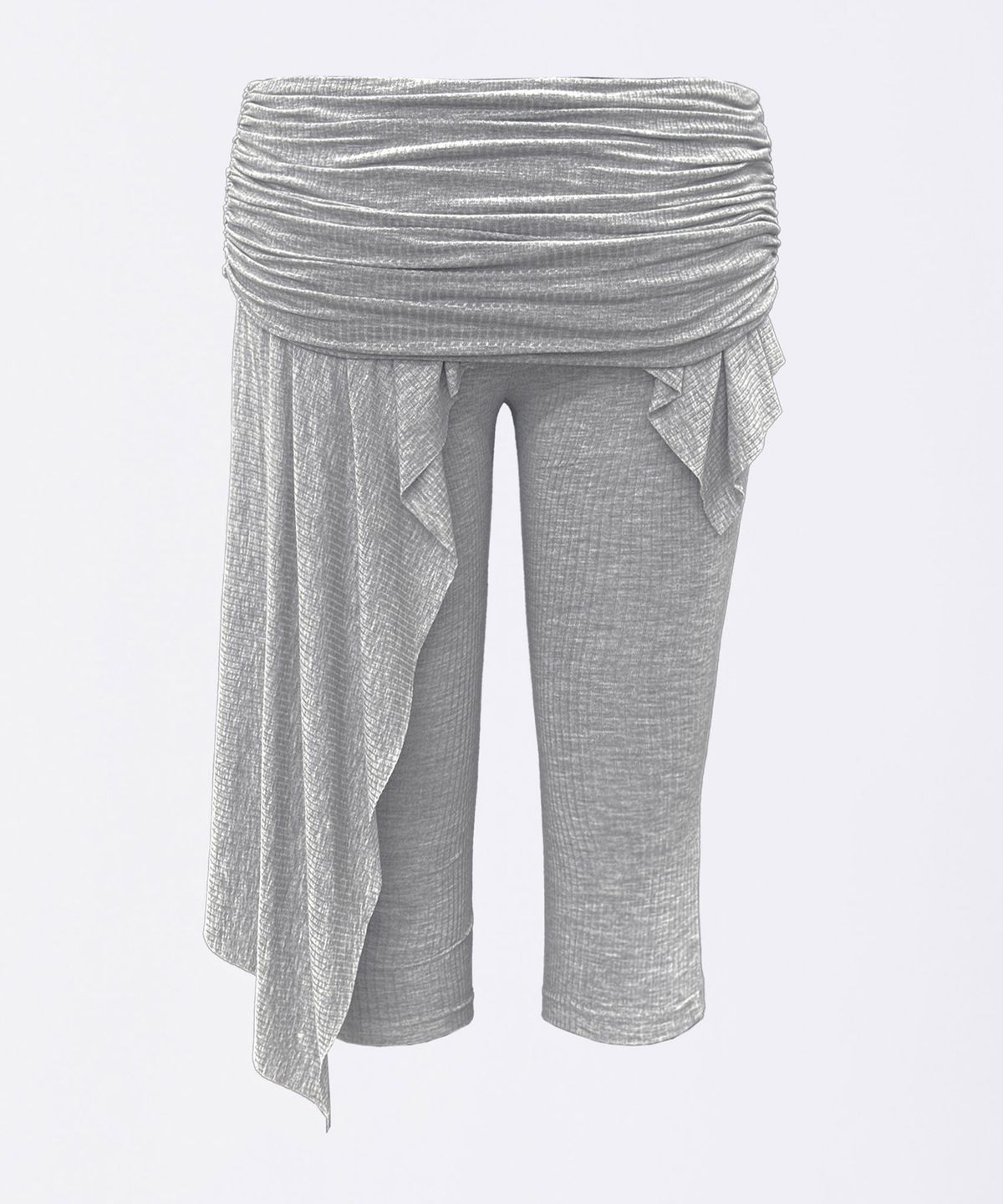 스컬프터(SCULPTOR) Asymmetric Skirt Leggings Melange Gray