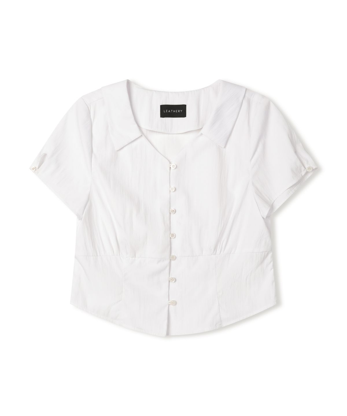 레더리(LEATHERY) 쥴리 브이넥 카라 블라우스 [WHITE]