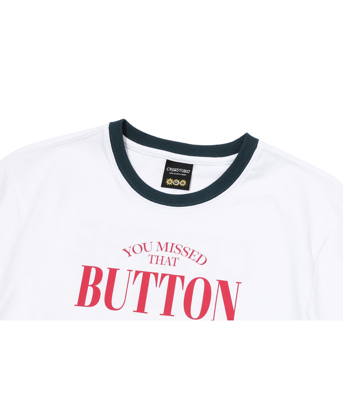 꼼파뇨(CPGN STUDIO) BUTTON CROP 링거티 화이트