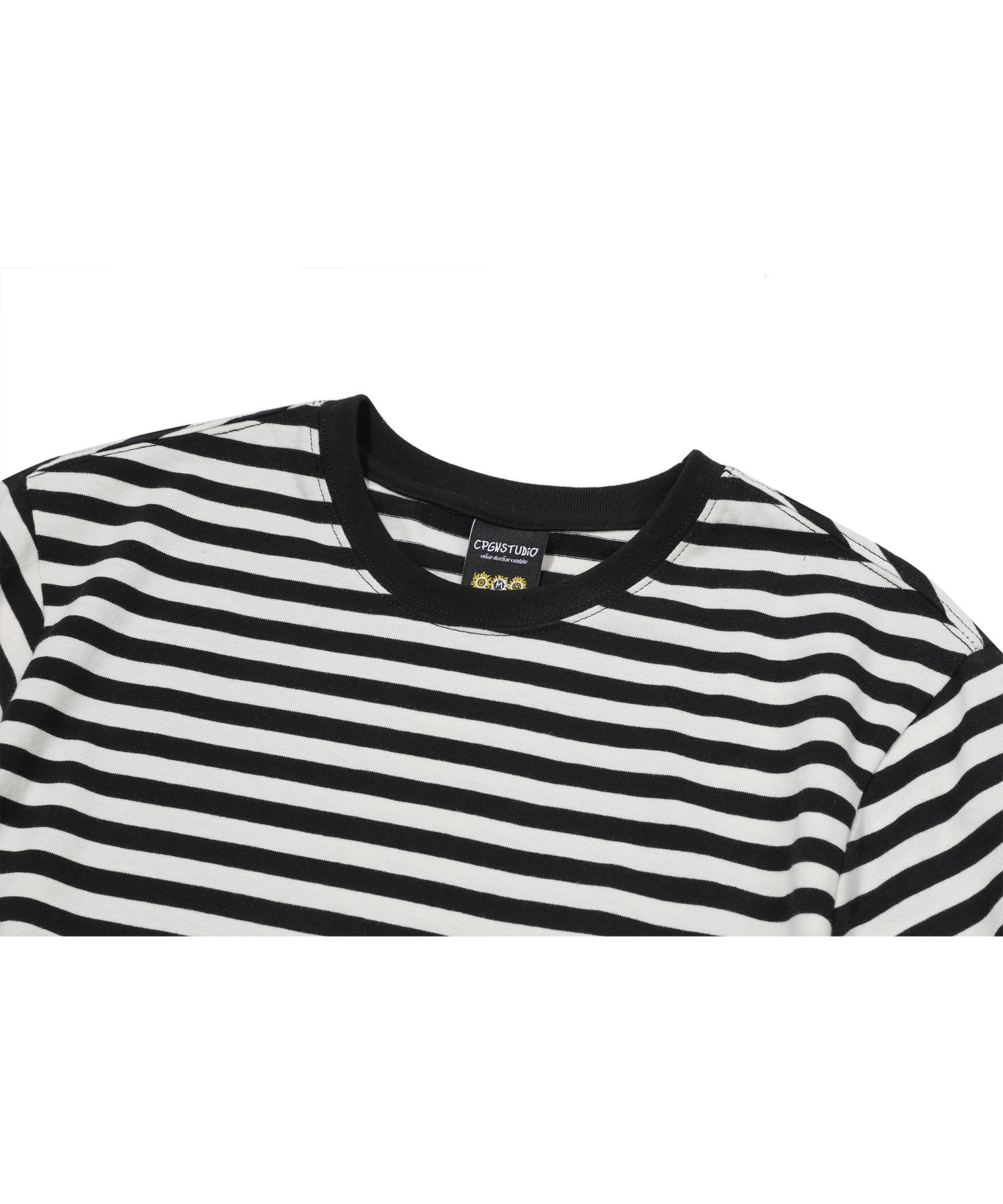 [CPGN STUDIO]★25SS★韓国人気★STRIPE CROP RINGER TEE MUSINSA公式 | CPGN STUDIO Stripe CROP Ringer Tee Black