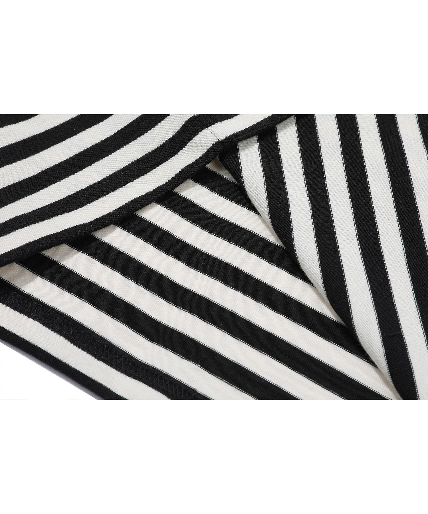 MUSINSA公式 | CPGN STUDIO Stripe CROP Ringer Tee Black