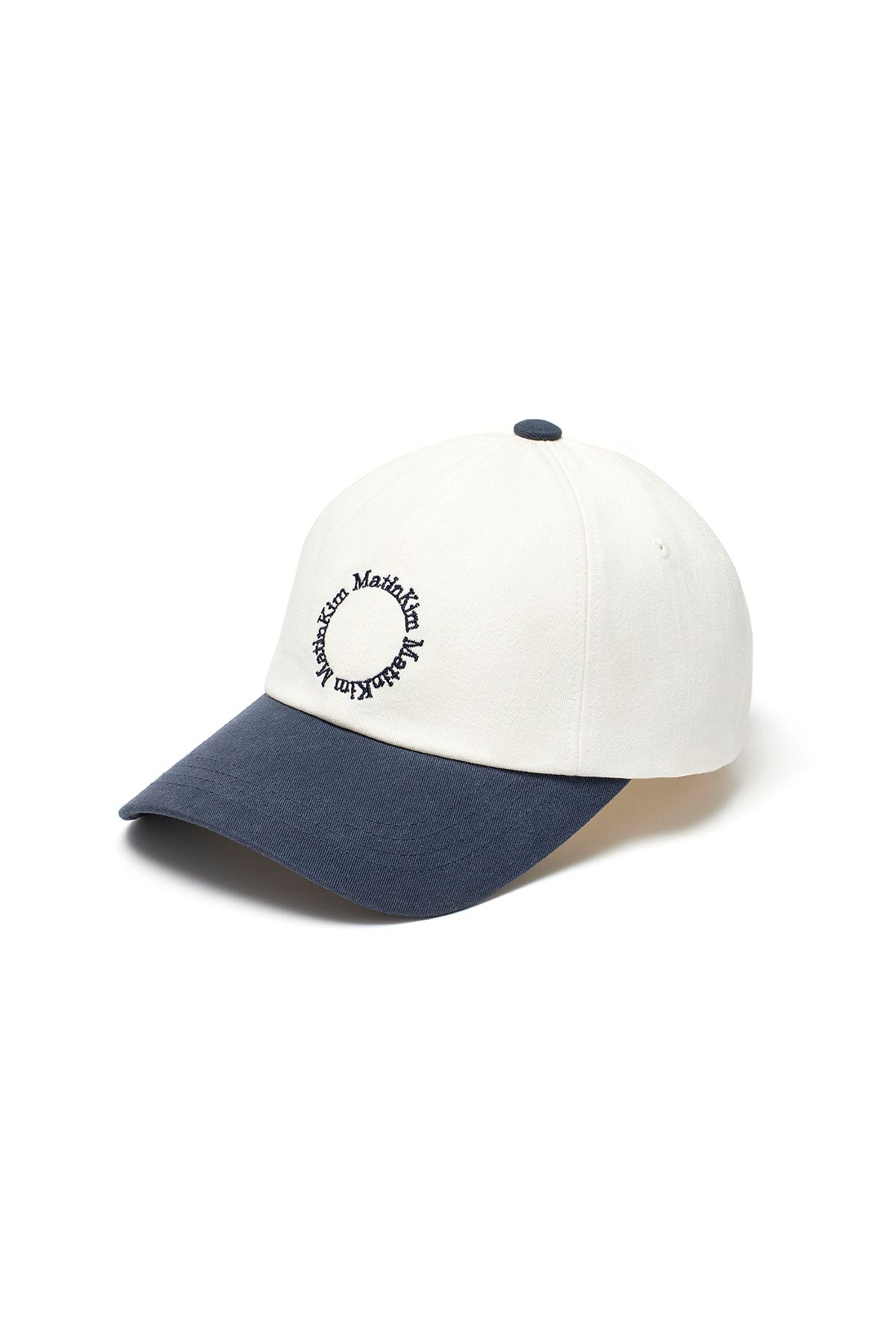 【MATIN KIM】TWO TONE CIRCLE LOGO BALL CAP MUSINSA | MATIN KIM TWO TONE CIRCLE LOGO BALL CAP IN NAVY