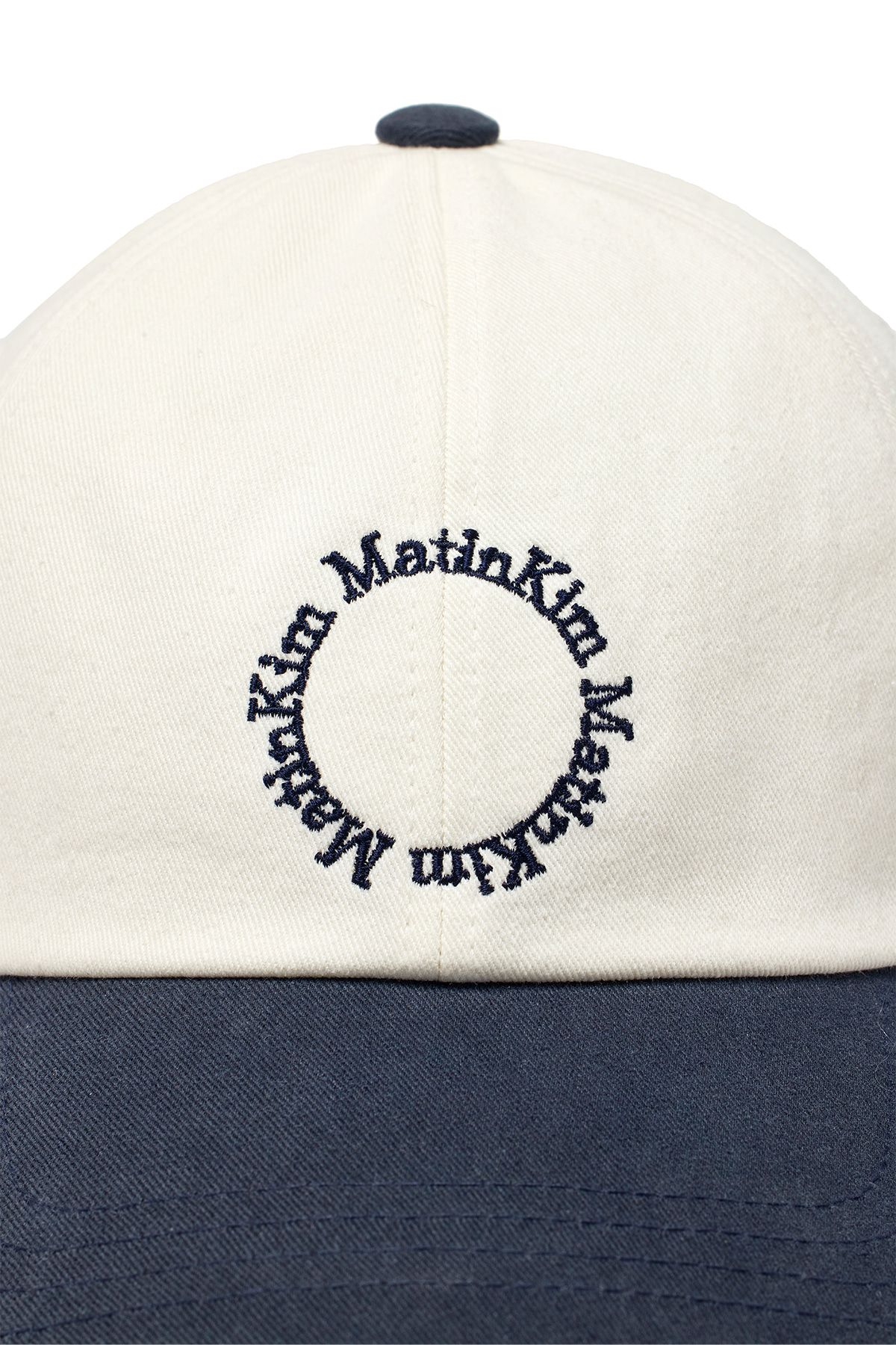 【MATIN KIM】TWO TONE CIRCLE LOGO BALL CAP MUSINSA | MATIN KIM TWO TONE CIRCLE LOGO BALL CAP IN NAVY