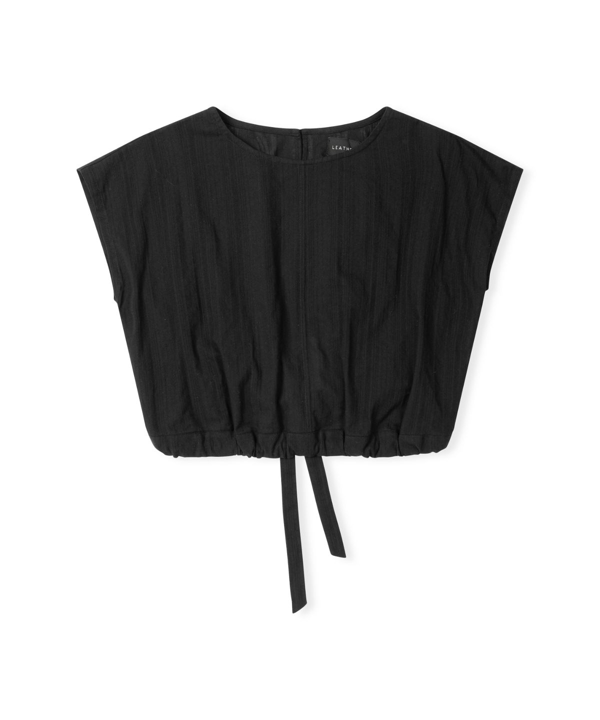 레더리(LEATHERY) 레이스 캡 슬리브 탑 [WHITE]