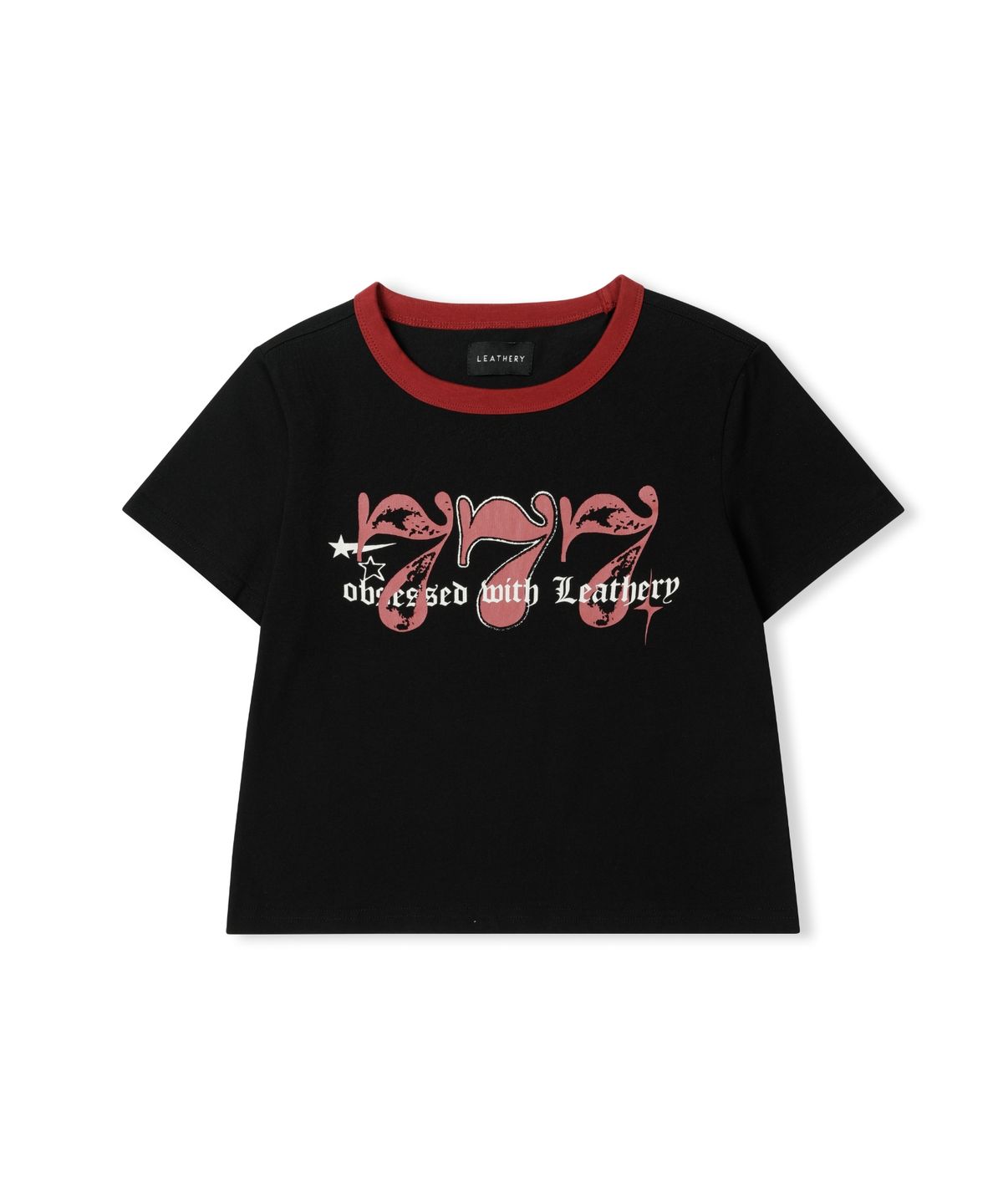 레더리(LEATHERY) 슬롯 머신 링거 티 [BLACK]