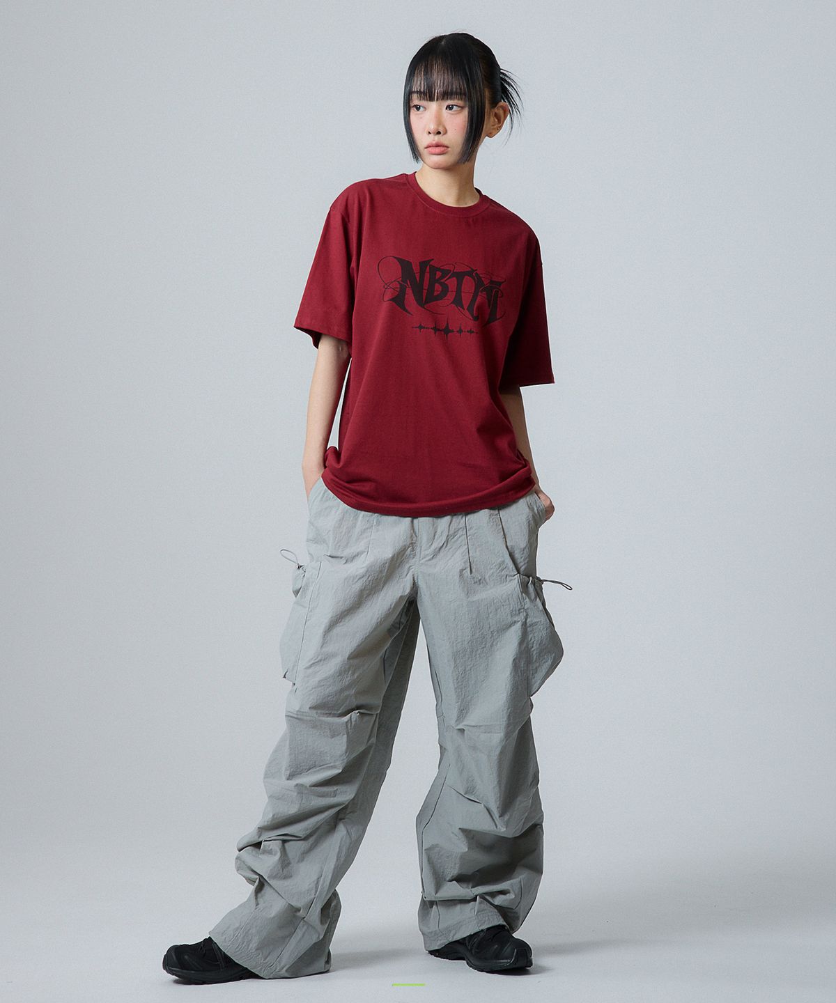 낫띵이즈베럴댄미(NOTHINGISBETTERTHANME) GALAXY LOGO TEE_burgundy