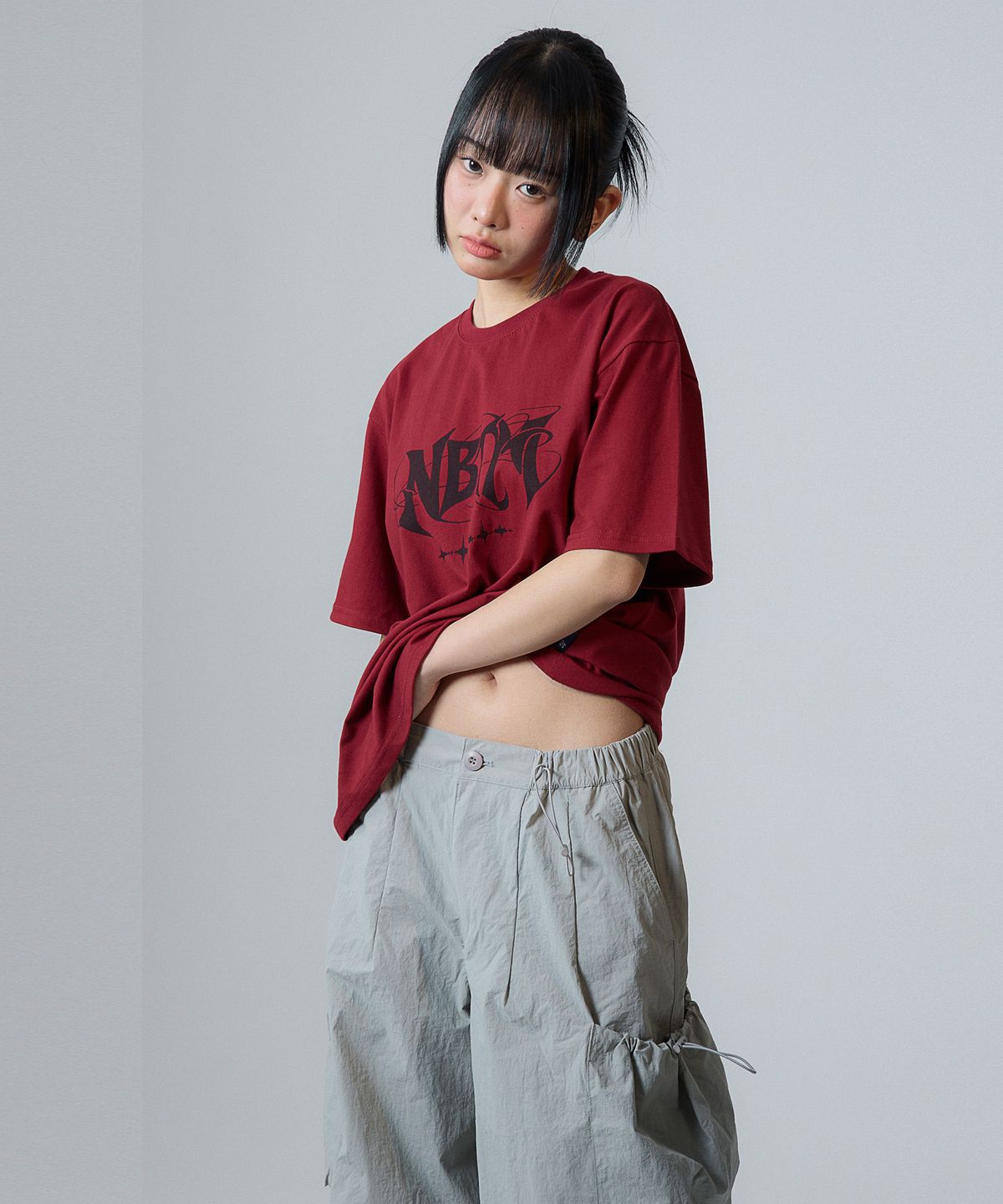 낫띵이즈베럴댄미(NOTHINGISBETTERTHANME) GALAXY LOGO TEE_burgundy