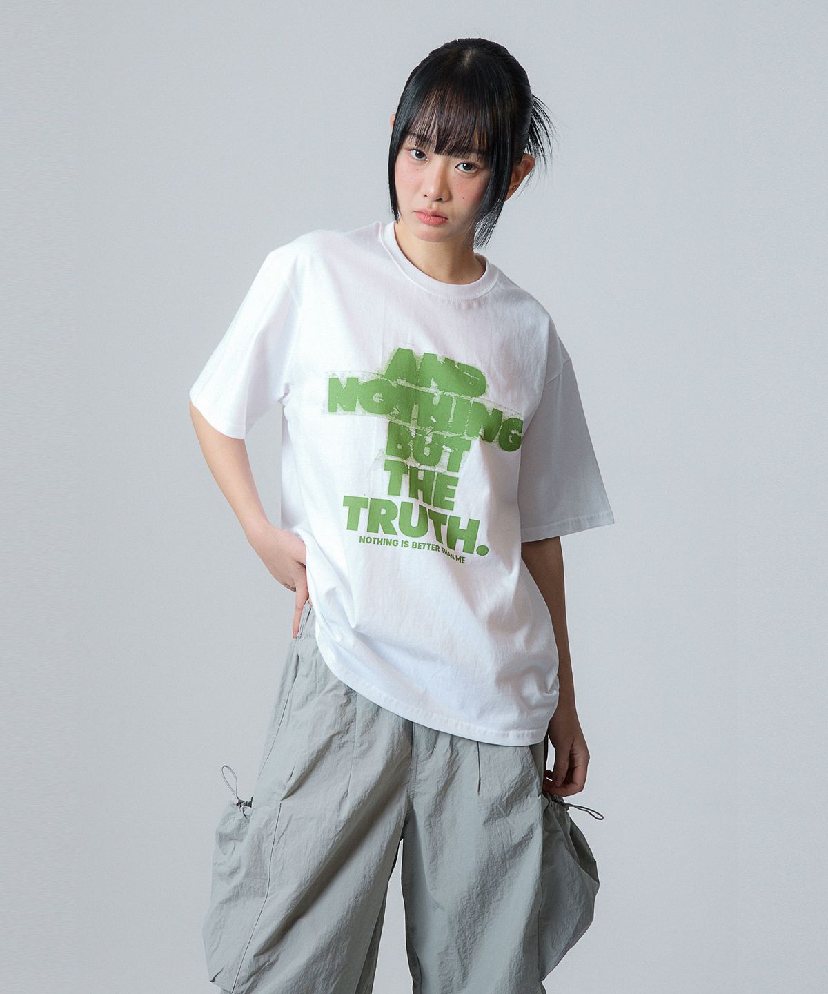 낫띵이즈베럴댄미(NOTHINGISBETTERTHANME) SCRATCH LETTERING TEE_white