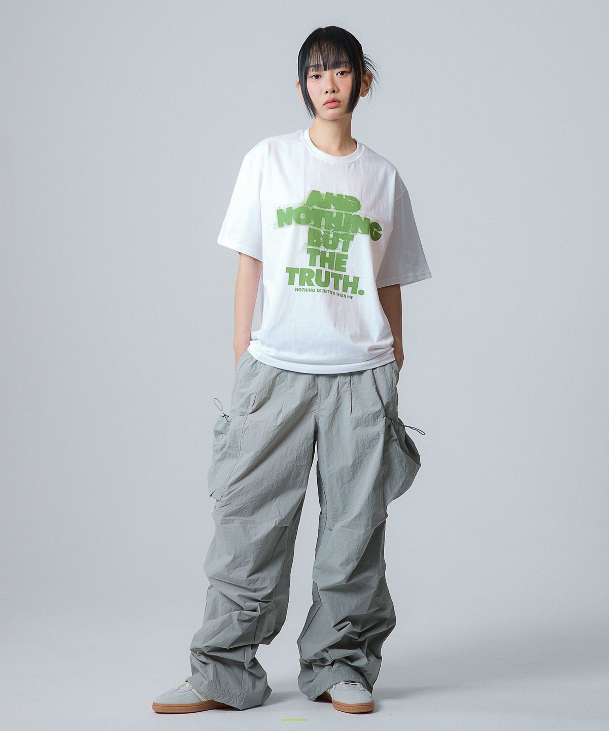낫띵이즈베럴댄미(NOTHINGISBETTERTHANME) SCRATCH LETTERING TEE_white