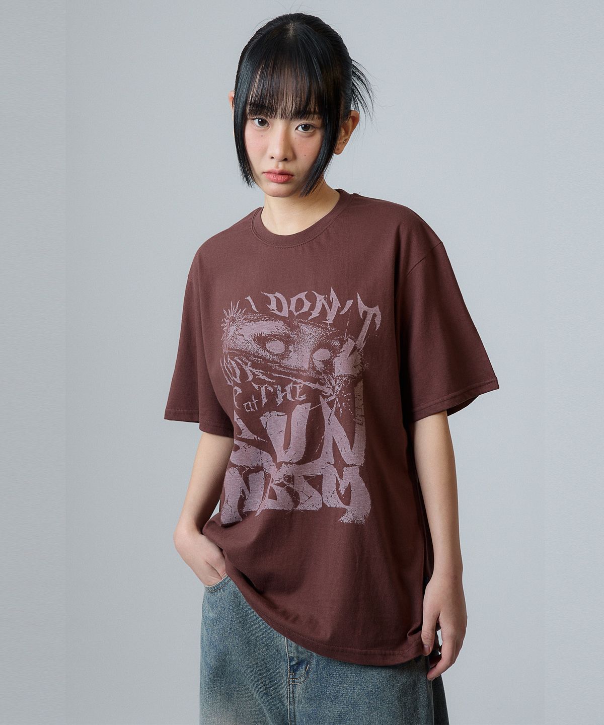 낫띵이즈베럴댄미(NOTHINGISBETTERTHANME) SUN ARTWORK TEE_brown