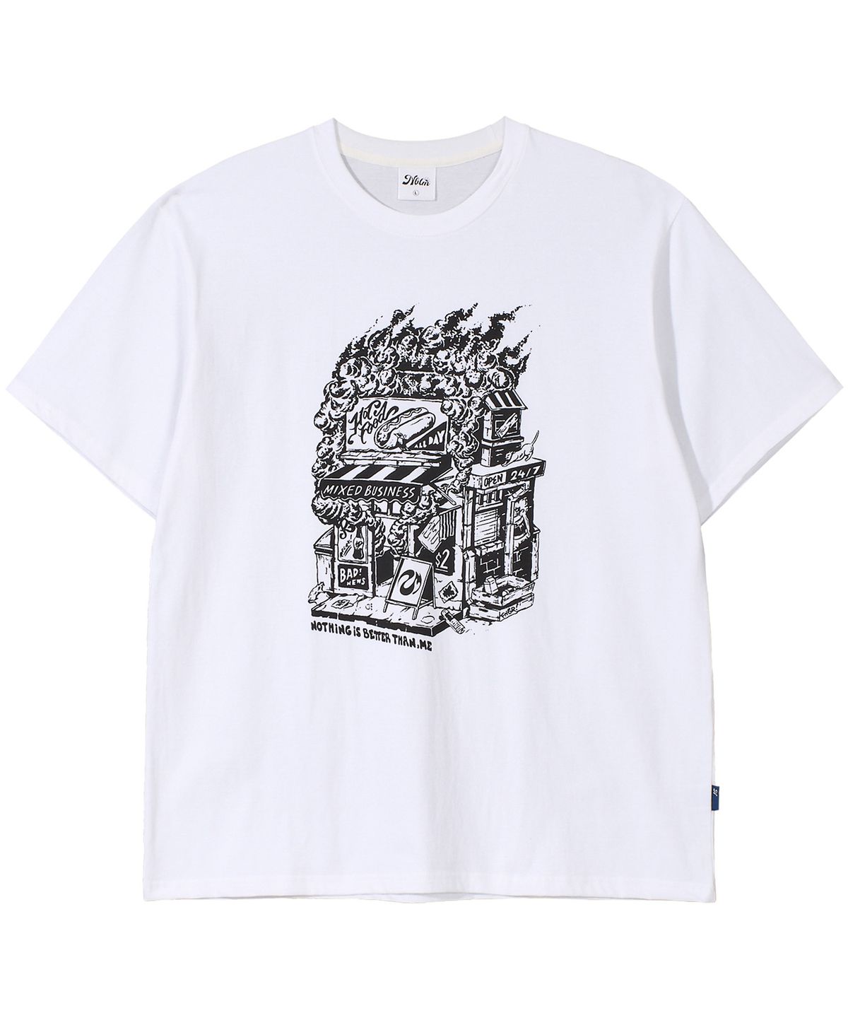 낫띵이즈베럴댄미(NOTHINGISBETTERTHANME) HAMBURGER STORE TEE_white