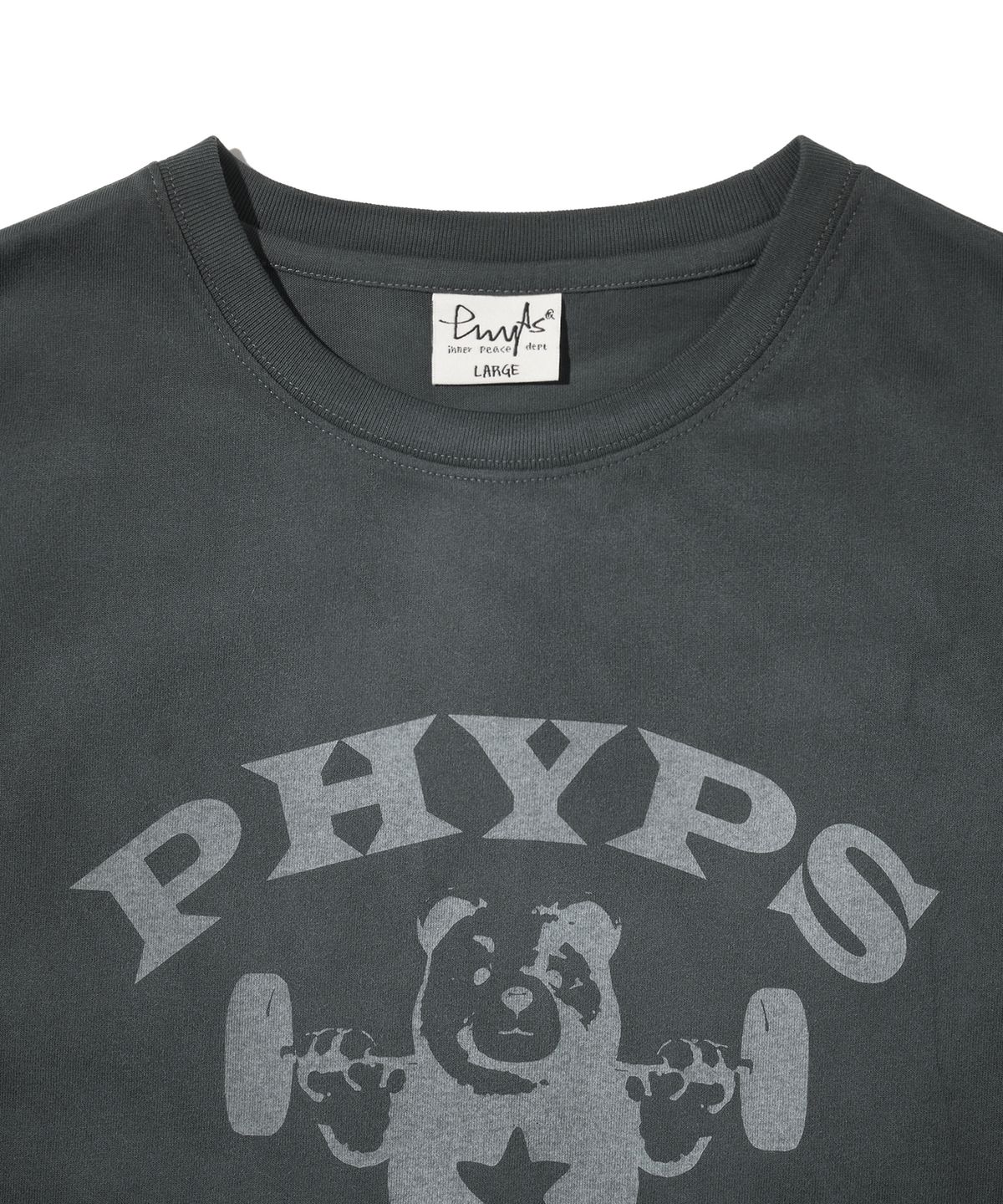 피지컬 디파트먼트(PHYSICAL DEPARTMENT) 웨이트 베어 슬리브리스_차콜