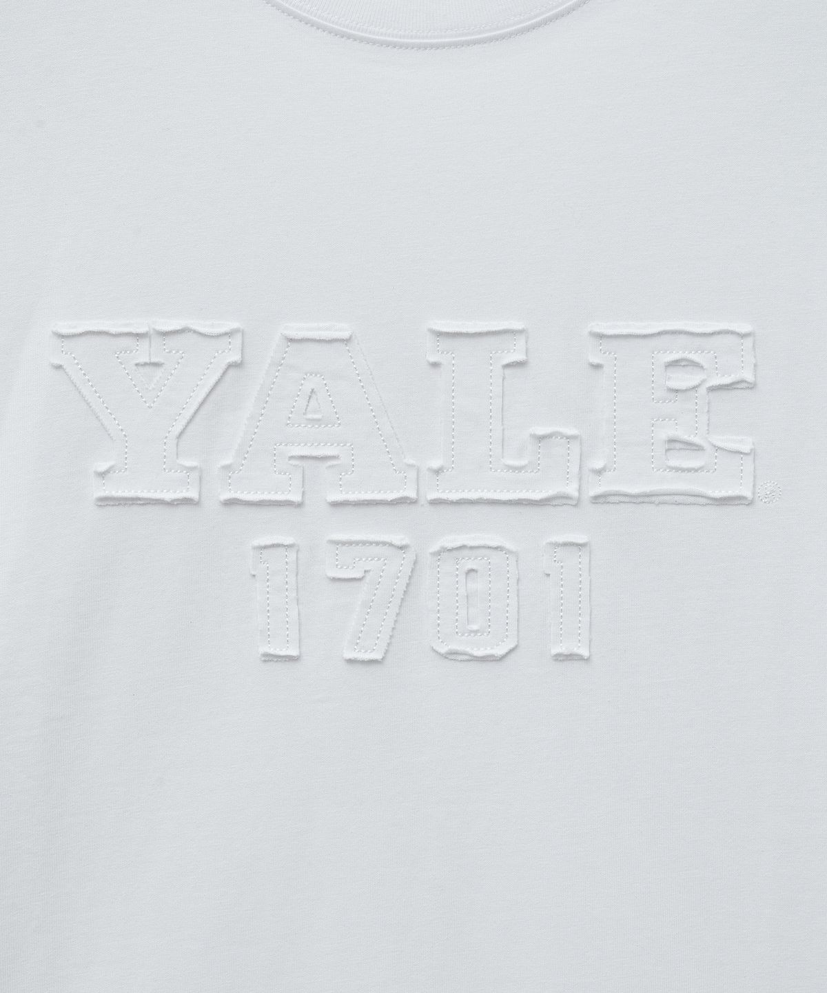 예일(YALE) 1701 로고 아플리케 반팔_화이트