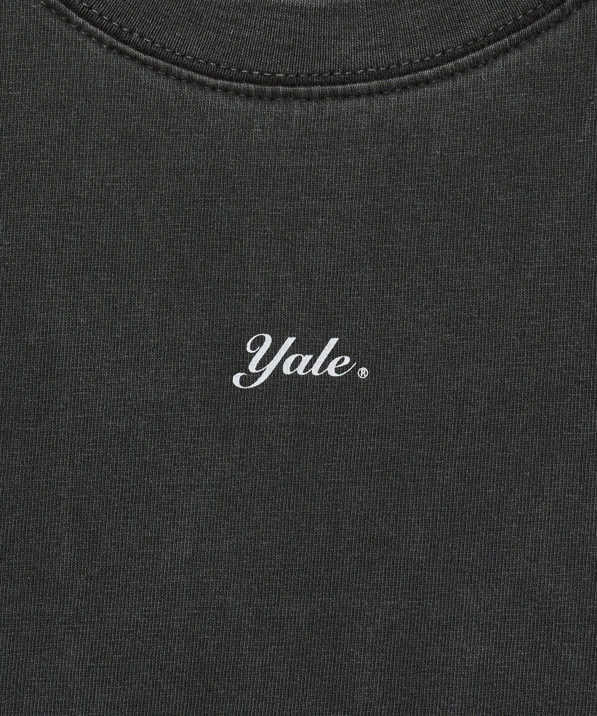 예일(YALE) 우먼즈 피그먼트 크롭 슬리브리스_차콜