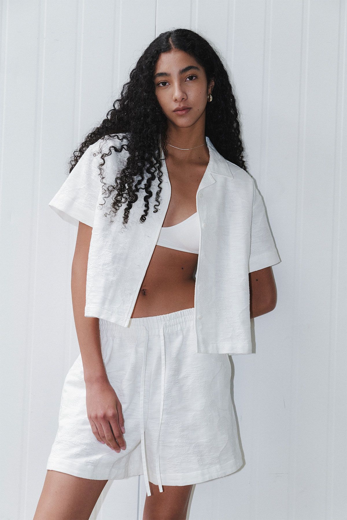 콥키노(KOBKINO) JACUARD BANDING SHORTS (WHITE)