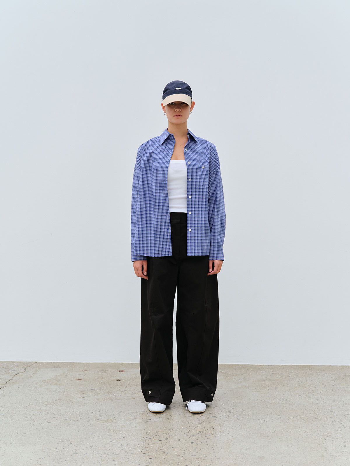 콥키노(KOBKINO) BLUE CHECK OVERSHIRTS
