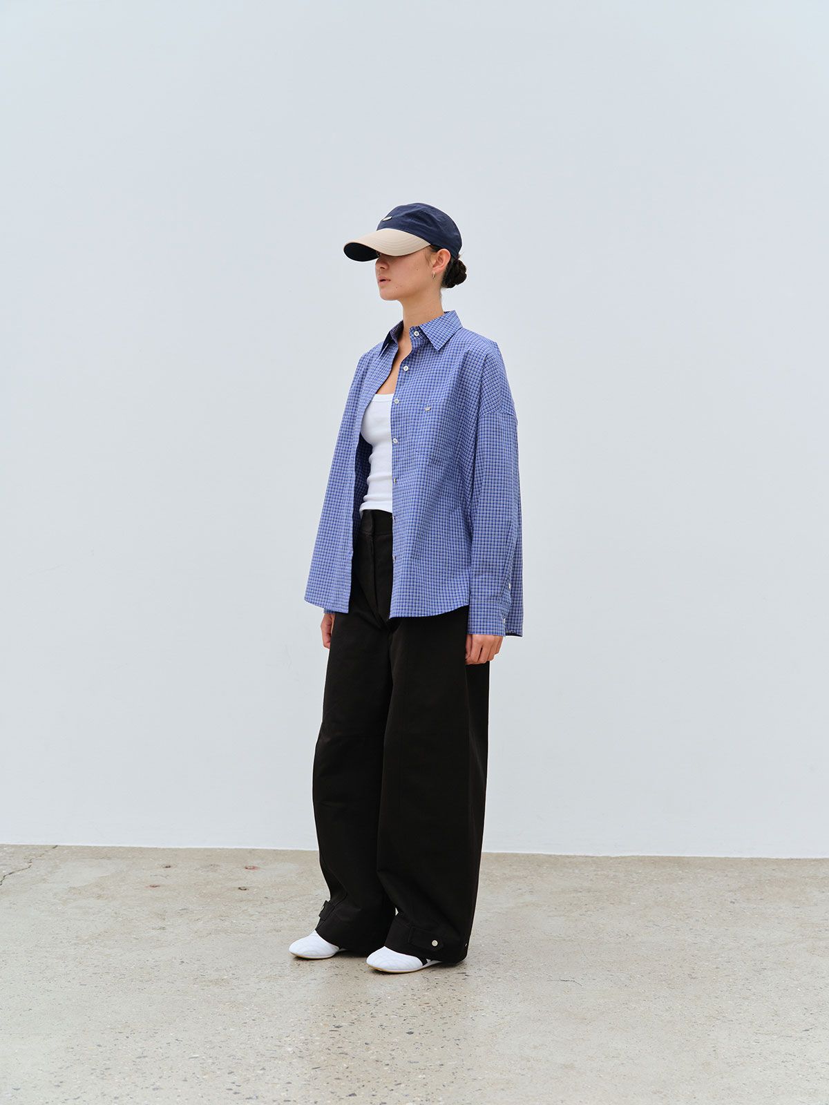 콥키노(KOBKINO) BLUE CHECK OVERSHIRTS